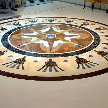 Rosace en marbre — Villa Abu Dhabi